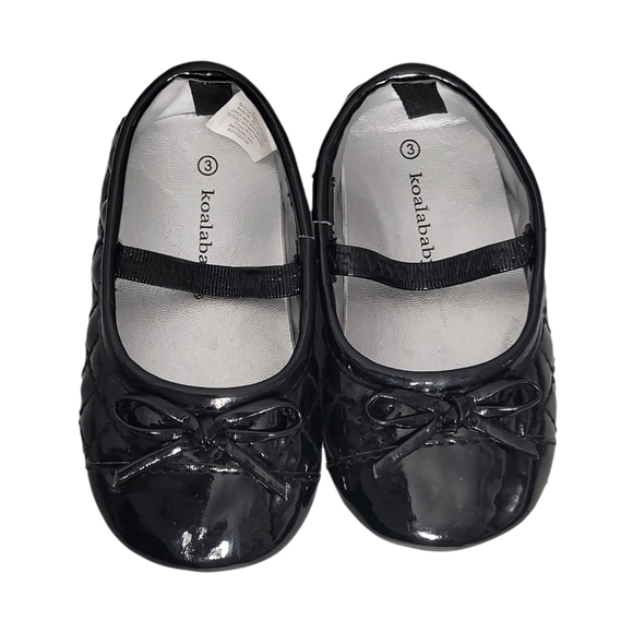 Koalababy Black Faux Patent Leather Ballet Flats - Picture 1 of 6